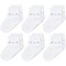 CozyWay Toddler Ruffle Socks - Soft Breathable Cotton Comfort Toddler Socks - Size 3T-5T, White, Pack of 6